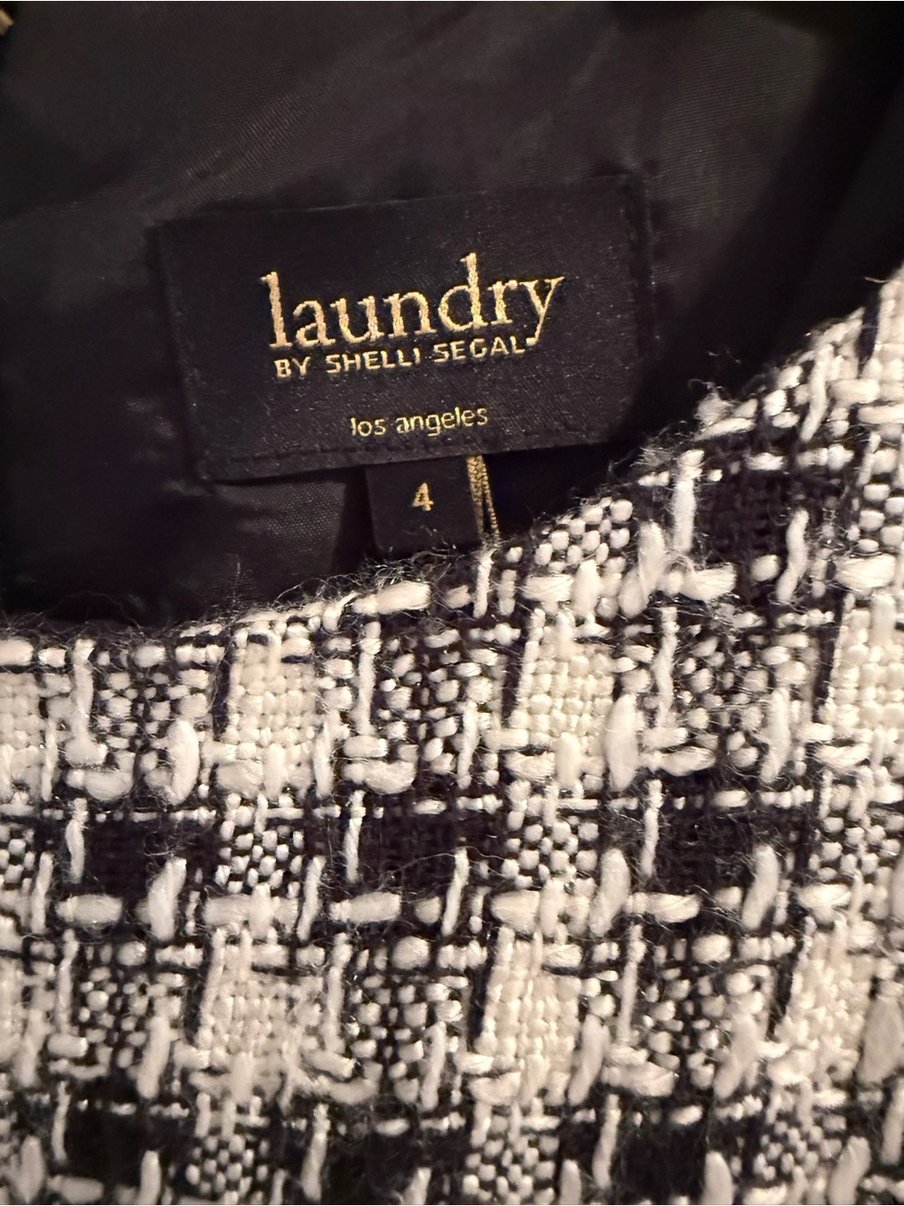 Vintage 60’s Style Plaid Tweed Dress with Pockets Size 4 - Picture 5 of 5